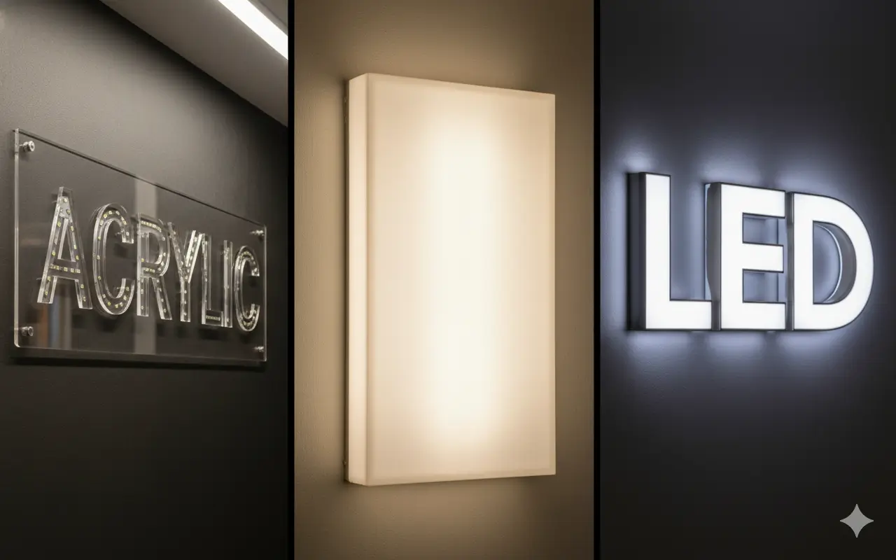 Glow Sign Board vs. Acrylic vs. LED Letter: A Manufacturer`s Comparison